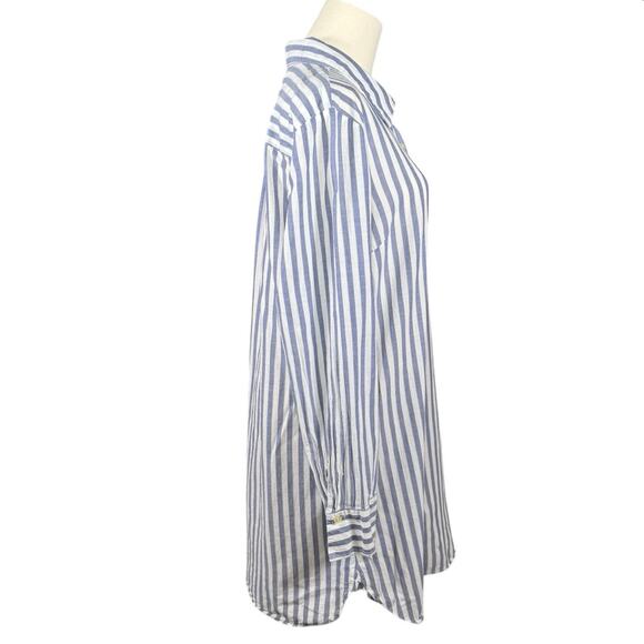 Victoria’s Secret Striped Cotton Button Down Long Sleeve Nightshirt | Large - Picture 5 of 12